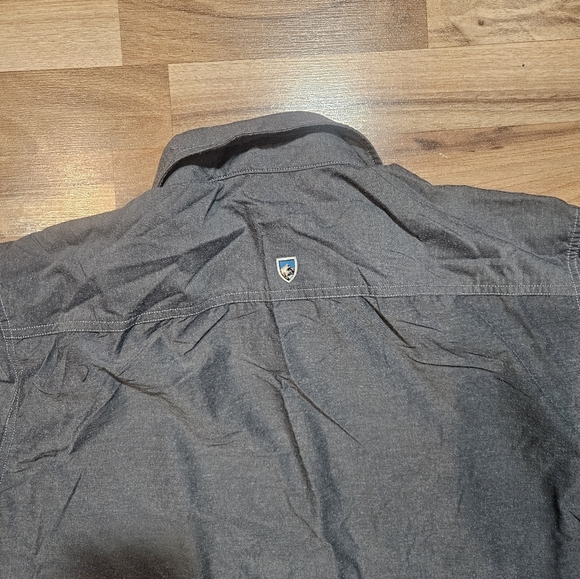 KÜHL Men’s XXL Tapered Fit Short Sleeve Button Down – Gray - Picture 7 of 8